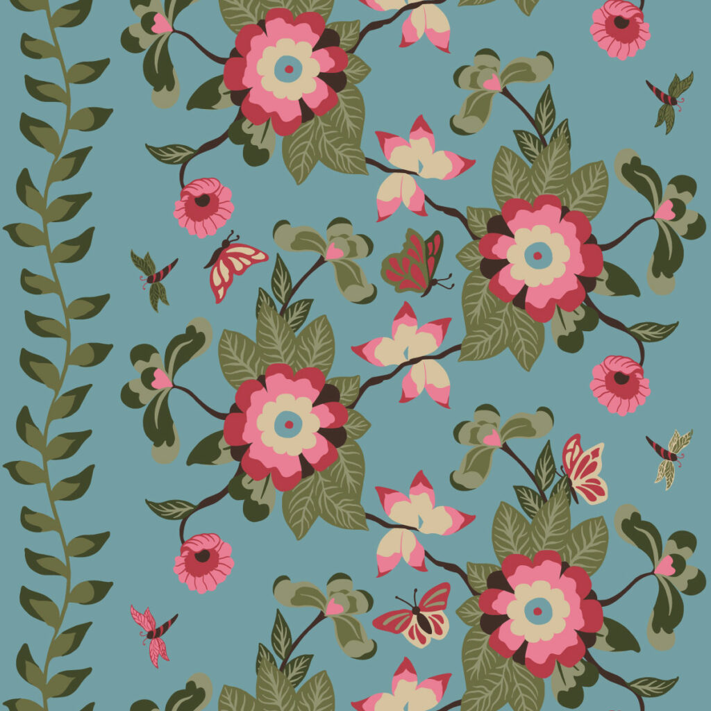Abloom Petrol Pattern by Sarah Boyden Home